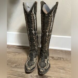 Old Gringo Mayra Tall cowboy western  Boot 7.5 Gray